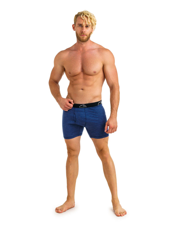 Herren Merino Boxershorts 170 Brief Windsor Blue (1er Pack)