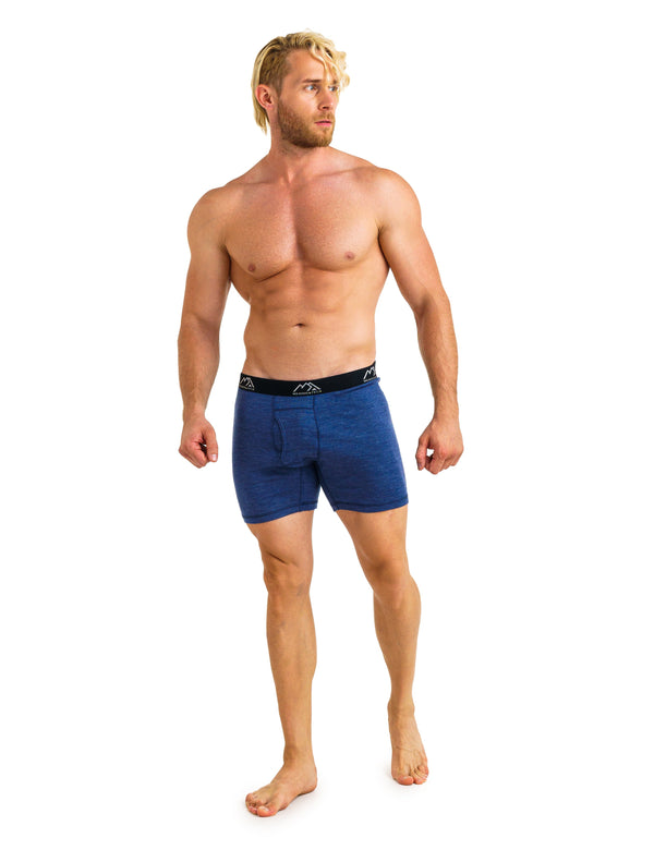 Herren Merino Boxershorts 170 Brief Windsor Blue (1er Pack)