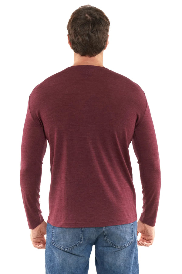 Men's Merino Long Sleeve 170 Bordo Wine