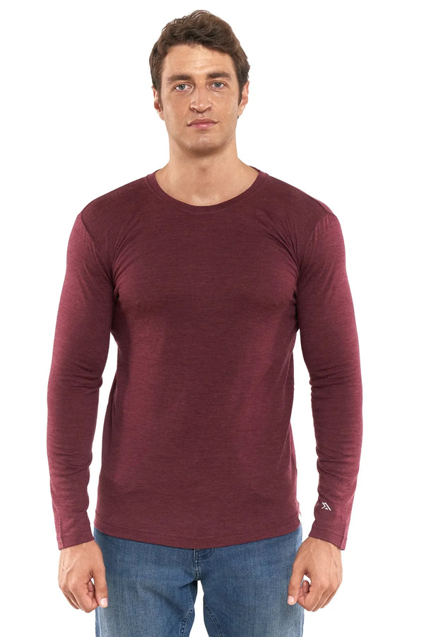 Men's Merino Long Sleeve 170 Bordo Wine