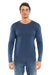 Herren Merino Langarmshirt 170 Chicago Blues