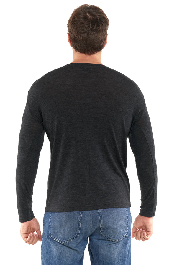 Herren Merino Langarmshirt 170 Anthrazit