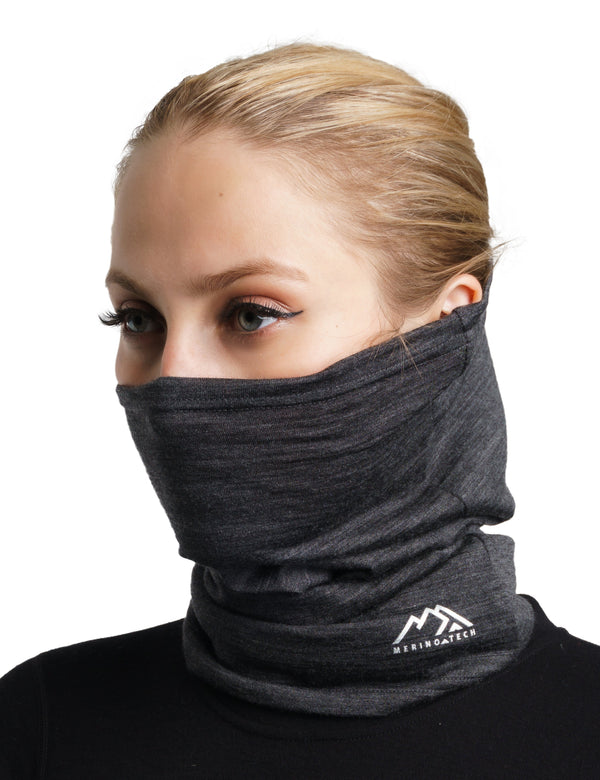 Merino Halstuch 165 Heathered Black
