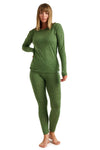 Women's Merino Thermal Set 165 Olive Green