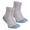 Merino Wool Hiking Socks - (Pack of 2 ) Grey Azure