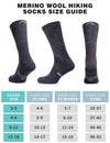 Merino Wool Hiking Socks - (Pack of 6) Charcoal Grey