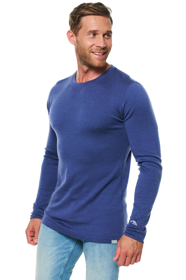 260 Merino Base Layer Langarmshirt Pigeon Blue – Herren