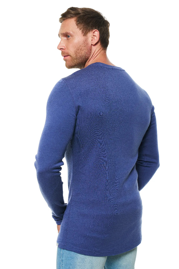260 Merino Base Layer Langarmshirt Pigeon Blue – Herren