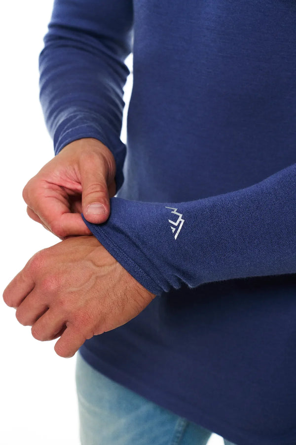 260 Merino Base Layer Langarmshirt Pigeon Blue – Herren