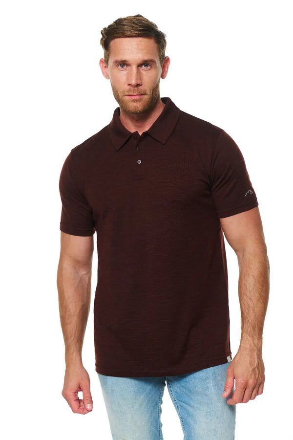 Men's Merino Polo 165 Bordo