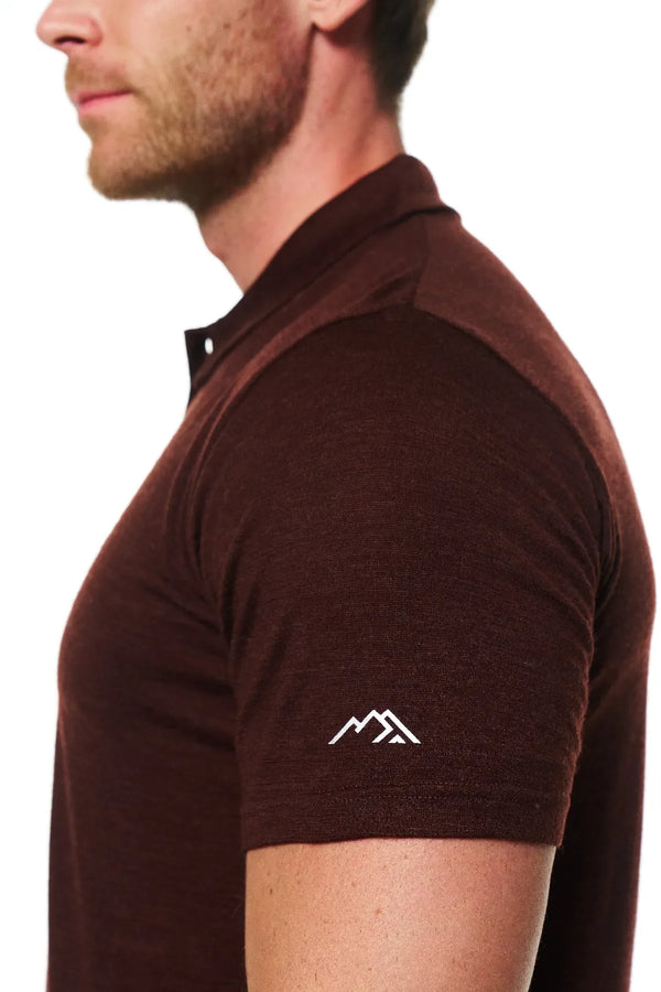 Men's Merino Polo 165 Bordo