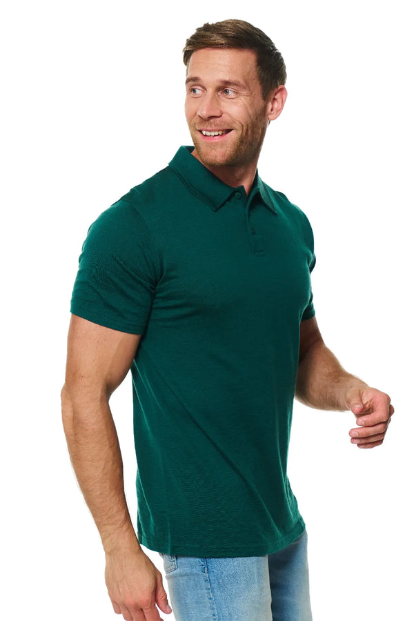 Men's Merino Polo 165 Forest Green