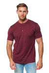 Henley-T-Shirt aus Merinowolle für Herren 170 Burgund