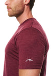 Henley-T-Shirt aus Merinowolle für Herren 170 Burgund