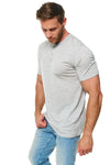 Henley-T-Shirt aus Merinowolle für Herren 170 Heather Grey
