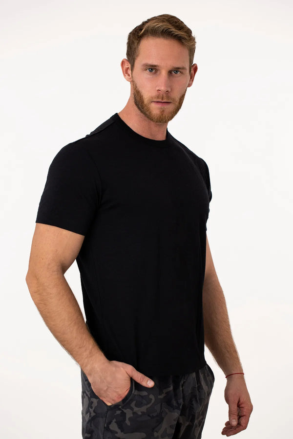 Herren Merino T-Shirt 165 Schwarz