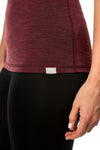 Tanktop aus Merinowolle für Damen in Burgunderrot