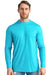 Herren Merino Langarmshirt 170 Aqua Blau