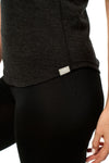 Basic-Tanktop aus Merinowolle für Damen, Anthrazit