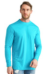 Herren Merino Langarmshirt 170 Aqua Blau