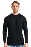 Herren Merino Langarmshirt 170 Schwarz