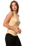 Women's Merino Wool Basic Tank Top Peach