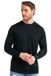 Herren Merino Langarmshirt 170 Schwarz