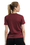 Damen Merino T-Shirt 165 Burgunderrot | Rundhals