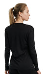 Women Merino Wool 165 Base Layer Long Sleeve Black + Wool Socks