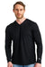 Herren Merino Longsleeve 165 V-Ausschnitt Schwarz