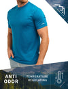 Sportliches Merino-T-Shirt für Herren Maya Blue