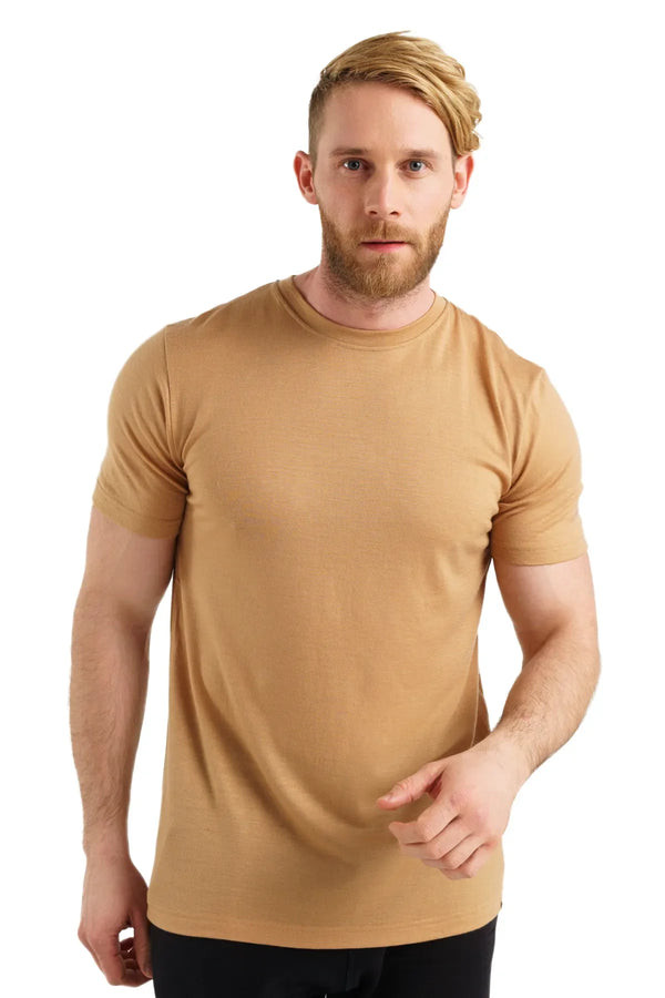 Herren Merino T-Shirt 165 Kamel