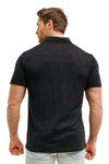 Herren Merino Polo 165 Schwarz Melange