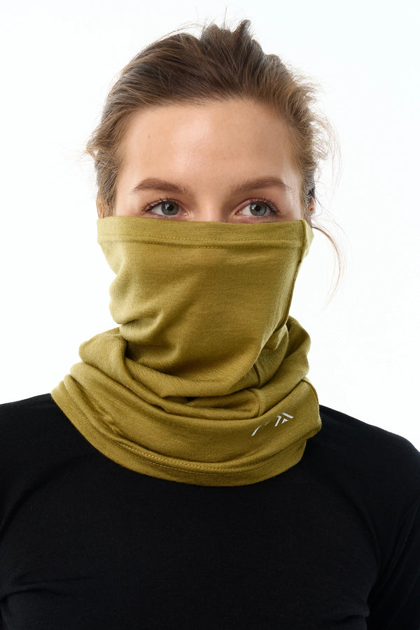 Merino Neck Gaiter 165 Olive Grove