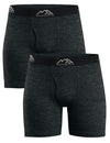 Herren-Boxershorts Merino 170, Anthrazit (2er-Pack)