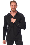 Merino Half Zip Langarmshirt 165 für Herren Anthrazit