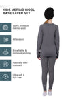 Kids' Merino Set Perfect Gray + Black Beanie