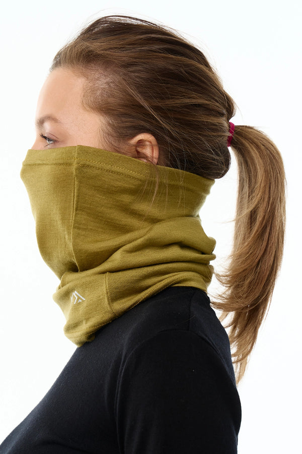Merino Neck Gaiter 165 Olive Grove