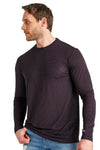 Merino Langarmshirt 170 für Herren, Dunkelmarineblau, gewebt