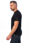 Herren Merino T-Shirt Grau Schwarz