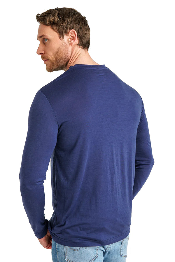 Herren Merino Langarmshirt 170 Navy