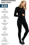 Women's Merino Thermal Set 320 Black