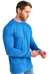 Herren Merino Langarmshirt 170 Himmelblau