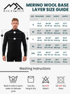 Merino Half Zip Langarmshirt 250 für Herren, Schwarz
