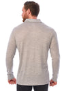 Men's Merino Wool Long Sleeve Polo Heather Grey