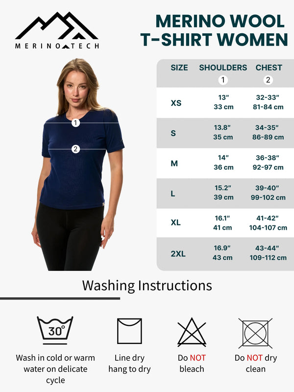 Damen Merino T-Shirt 165 Anthrazit | V-Ausschnitt (+Socken)