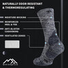 Wandersocken aus Merinowolle - (2er-Pack) Marinegrau