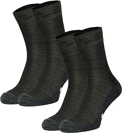 Laufsocken aus Merinowolle - (2er-Pack) Olivgrün