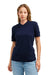 Damen Merino T-Shirt 165 Onyx Black | V-Ausschnitt