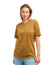 Damen Merino T-Shirt 165 Dijon Gelb | V-Ausschnitt
